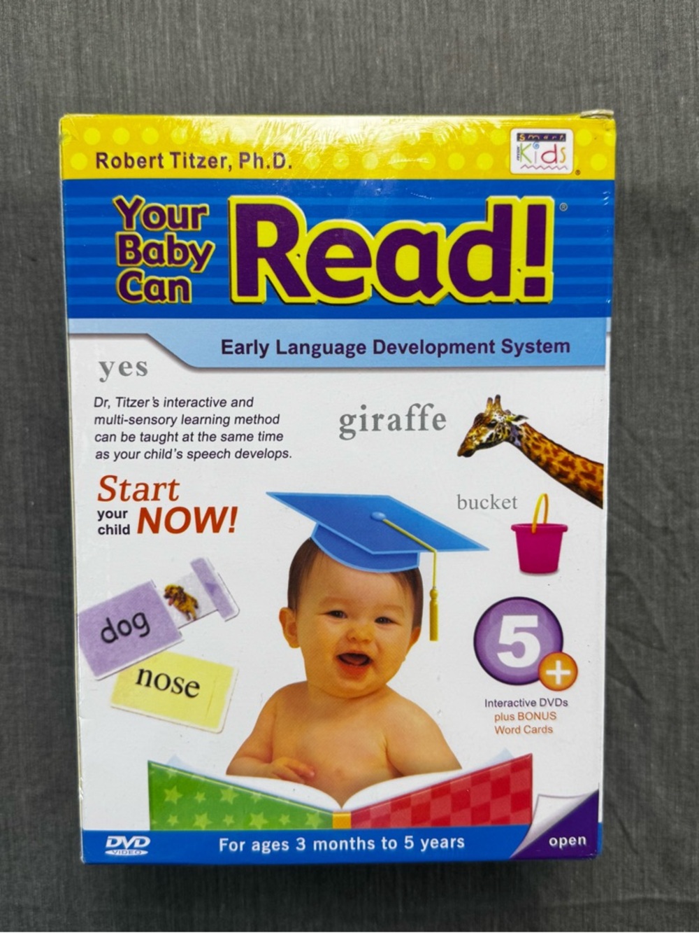 Your Baby Can Read special edition Early Language Development 5 DVDs Word Cards
